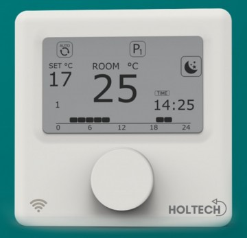Poza Termostat de ambient fara fir controlabil prin internet HOLTECH HT101-W