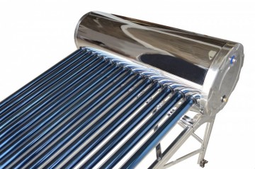 Poza Panou solar nepresurizat Fornello pentru producere apa calda, cu rezervor inox 82 litri, 10 tuburi vidate si vas flotor 5 litri