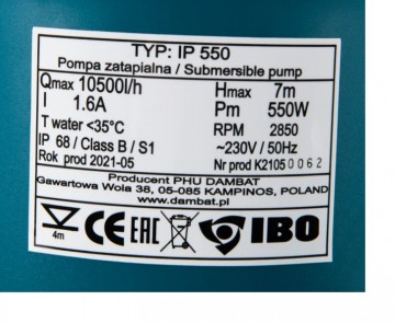 Poza Pompa apa murdara IBO Dambat IP 550