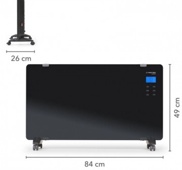 Poza Convector electric din sticla TROTEC Design TCH 2011E, 2000W, negru