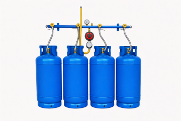 Poza Kit complet 4 butelii GPL de 50 de litri pentru alimentare centrala termica