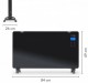 Convector electric din sticla TROTEC Design TCH 2011E, 2000W, negru