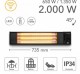 Incalzitor electric cu infrarosii, TROTEC IR2010S, 2000 W