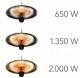 Incalzitor electric cu infrarosii de tavan, TROTEC IR2000SC